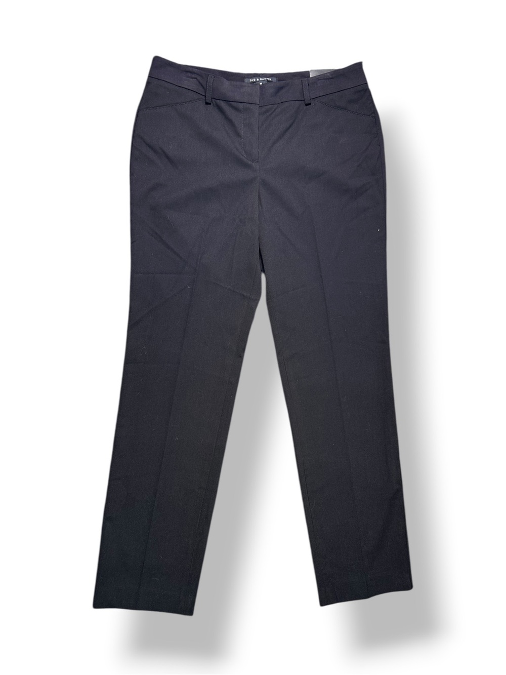 4/$20 NWT Zac & Rachel Black Slim Leg Career Dress Pants Size 10 Stretch Ankle - Picture 2 of 5